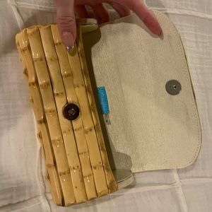 J. McLaughlin bamboo clutch